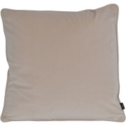 Piped Velvet Cushion - Ivory 